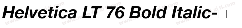 Helvetica LT 76 Bold Italic字体转换